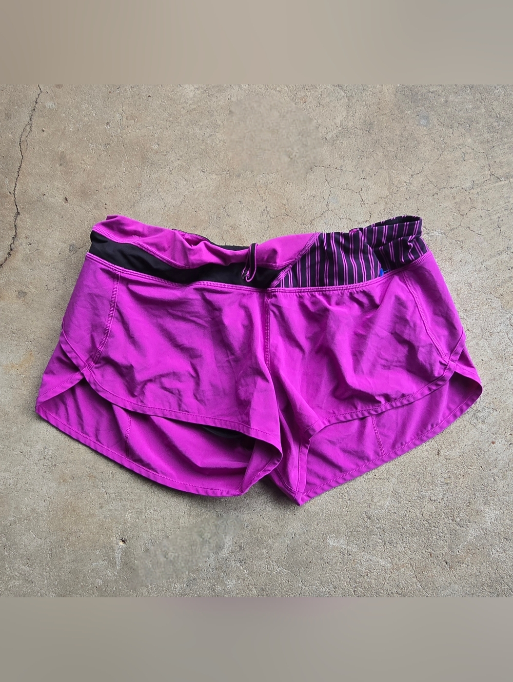 Lululemon Speed Up Running Shorts Purple Black Lined Women's 10